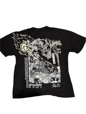 DARC SPORT Black Graphic Skull and Samurai Print